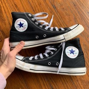 Converse High Top Women’s 9 Men’s 7 Black